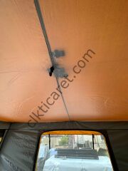 CLK 3x3 Metre 30 mm Profil Portatif Katlanır Portatif Gazebo Kamp Çadır Antrasit Gri