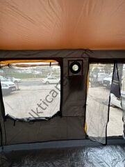 CLK 3x3 Metre 30 mm Profil Portatif Katlanır Portatif Gazebo Kamp Çadır Antrasit Gri