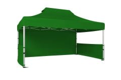 CLK 3x4,5 Katlanabilir Tente Gazebo Portatif Çadır 30 mm 1 Tam Duvar 2 Yarım Duvar