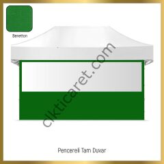 CLK 3x4,5 Katlanabilir Tente Gazebo Portatif Çadır 30 mm 2 Yan Pencereli 1 Yan Aksesuarsız 1 Yan Kapı ve Pencereli