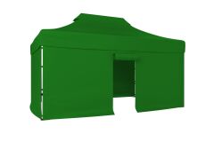 CLK 3x4,5 Katlanabilir Tente Gazebo Portatif Çadır 30 mm 3 Yan Kapalı 1 Kapılı