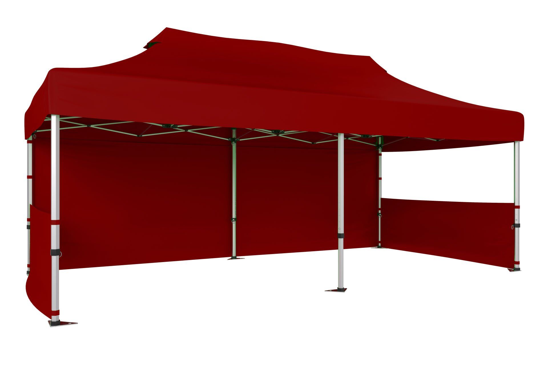 CLK 3x6 Katlanabilir Tente Gazebo Portatif Çadır 30 mm 1 Tam Duvar 2 Yarım Duvar