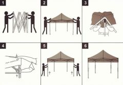 CLK 3x4,5 40 mm Katlanabilir Tente Gazebo Çadır