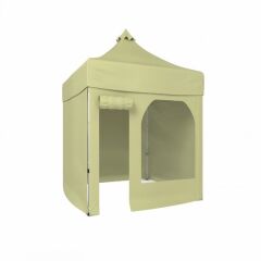CLK 2x2 40mm Alüminyum Katlanabilir Tente Gazebo Çadır 3 Yan Kapalı 1 Yan Kapı ve Pencereli