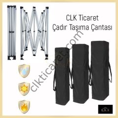 CLK 3x3 40mm Alüminyum Katlanabilir Tente Gazebo Çadır 4 Yan Kapalı 2 Camlı 1 Kapılı Pencereli Tam Duvarlı