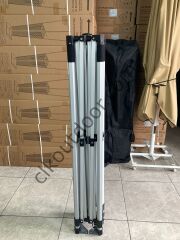 CLK 2x3 40mm Alüminyum Katlanabilir Tente Gazebo Çadır 3 Kenar Kapalı 2 Yarım Duvar