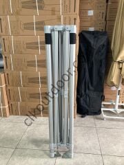 CLK 3x3 52mm Kalın Alüminyum Katlanabilir Tente Gazebo Çadır 2 Yarım Duvar 1 Tam Duvarlı