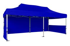 CLK 4x8 52mm Kalın Alüminyum Katlanabilir Tente Gazebo Çadır 1 Tam Duvar 2 Yarım Duvar
