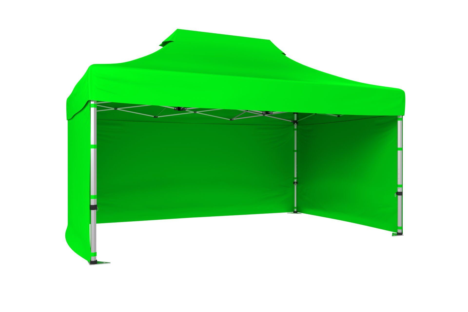 CLK 3x4,5 52mm Kalın Alüminyum Katlanabilir Tente Gazebo Çadır 3 Kenar Kapalı