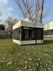 CLK 3x3 Karavan Çadırı Kış Bahçesi Eko 40 mm Çelik Profil Portatif Katlanabilir Tente