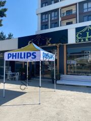 CLK 2x2 mt Tavan Logo Baskılı Gazebo Katlanabilir Tente Stand Tanıtım Fuar Çadırı