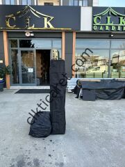 CLK 3x6 Verendalı 30 mm Profil Katlanır Portatif Gazebo Kamp Çadır Antrasit Gri