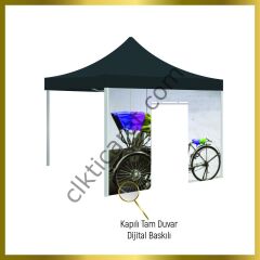 CLK 3x3 Metre Baskılı Gazebo Çadır Portatif Tente Set