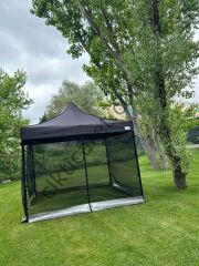 CLK 3x3 Gazebo 30 mm Porfil Bungalow Dekoratif Garden Model Sineklikli Perde Katlanır Portatif Bahçe Çadır Tente Çardak