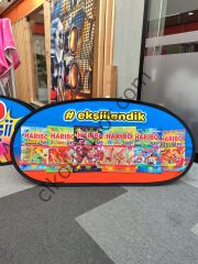 CLK 70x150 cm Katlanır Pop Up Yatay Kumaş A Pano