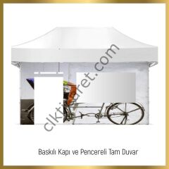 CLK 5x5 Metre Kalın 52mm Alüminyum Profil Baskılı Gazebo Çadır Portatif Tente Set