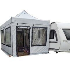 CLK 3x4,5 mt Eko 40mm Karavan Çadırı Portatif Katlanabilir Gazebo Tente Kış Bahçesi