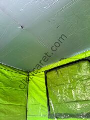 CLK 3x3 40 mm Profil Katlanır Gazebo Portatif Kamp Çadır Haki Yeşil Kamuflaj Detay