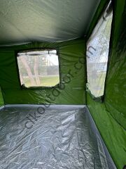 CLK 3x3 mt Katlanabilir Portatif Kısa Bagaj Boy 115 cm Gazebo Portatif Kamp Çadırı Haki