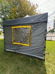CLK 3x3 mt 40 mm Kısa Bagaj Boy 115 cm Gazebo Portatif Kamp Çadırı Antrasit Gri