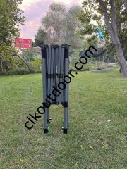 CLK 3x3 Metre Kısa Bagaj Boy 115 cm Katlanabilir Gazebo Çadır 3 Yan Kapalı 2 Pencereli