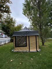 CLK 3x3 40 mm Bagaj Boy Gazebo Karavan Çadırı Portatif Katlanabilir Kış Bahçesi 115 cm