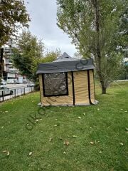 CLK 3x3 40 mm Bagaj Boy Gazebo Karavan Çadırı Portatif Katlanabilir Kış Bahçesi 115 cm