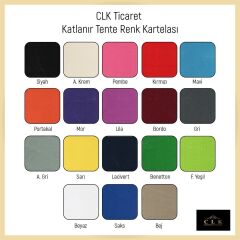 CLK 3x3 30 mm Profil Kış Bahçesi Karavan Çadırı Şeffaf Brandalı Gazebo Katlanır Çadır Portatif Tente