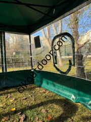 CLK 3x3 52 mm Alüminyum Profil Kış Bahçesi Karavan Çadırı Şeffaf Brandalı Gazebo Katlanır Çadır Portatif Tente