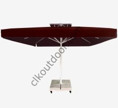 CLK 3x3 Metre Saçaklı LUX Model Krank Sistem Teleskopik Şemsiye Q90 Profil