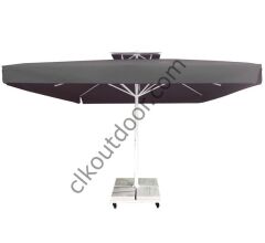 CLK 3x3 Metre Saçaklı LUX Model Krank Sistem Teleskopik Şemsiye Q90 Profil