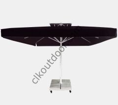 CLK 3,5x3,5 Metre Saçaklı LUX Model Krank Sistem Teleskopik Şemsiye Q90 Profil