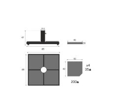 CLK 3,5x3,5 Metre Saçaklı LUX Model Krank Sistem Teleskopik Şemsiye Q90 Profil