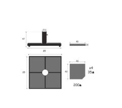 CLK 4x4 Metre Saçaklı LUX Model Krank Sistem Teleskopik Şemsiye Q90 Profil