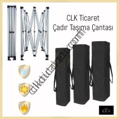 CLK 1,5x1,5 mt 40mm Alüminyum Katlanabilir Tente Gazebo Çadır 4 Yan Kapalı 1 Kapılı Pencereli Tam Duvarlı
