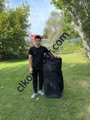 CLK 3x3 mt Yeni Nesil 2 Kapı 4 Pencere 40 mm Kısa Bagaj Boy 115 cm Gazebo Portatif Kamp Çadırı Krem