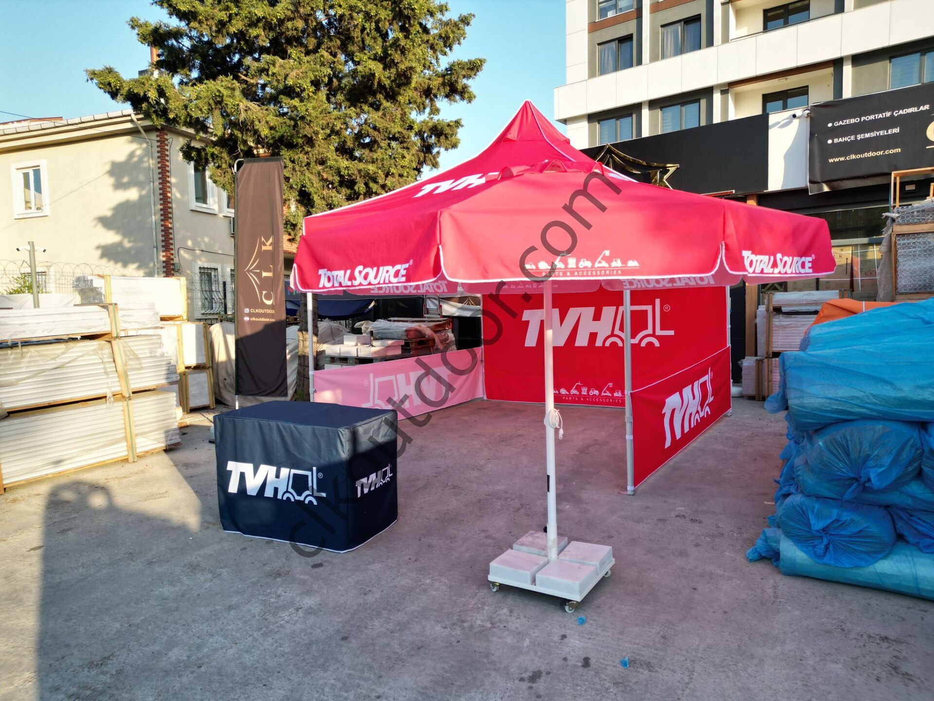 CLK Yuvarlak İpli Teleskopik Dijital Baskılı Şemsiye İmalatı ve Satışı