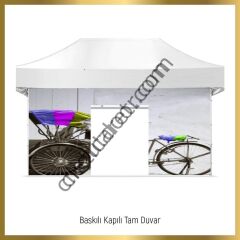 CLK 5x7,5 Metre Kalın 52mm Alüminyum Profil Baskılı Gazebo Çadır Portatif Tente Set
