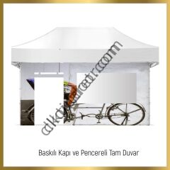 CLK 5x7,5 Metre Kalın 52mm Alüminyum Profil Baskılı Gazebo Çadır Portatif Tente Set
