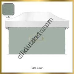 CLK 2x4 40mm Alüminyum Katlanabilir Tente Gazebo Çadır  2 Yan Pencereli 1 Yan Aksesuarsız 1 Yan Kapı ve Pencereli