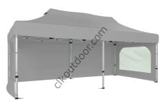 CLK 2x4 40 mm Alüminyum Katlanabilir Gazebo Tente Çadır 3 Yan Duvarlı 2 Pencereli