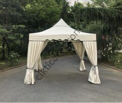 CLK 3x3 40 mm Garden Katlanabilir Tente Bahçe Çardak Krem