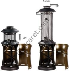 CLK Fener Soba Tüplü Dekoratif Soba Bahçe Isıtıcı Bakır