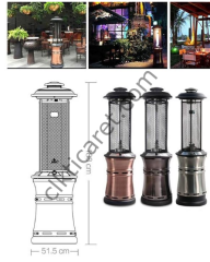 CLK Tüplü Fener Soba Tüplü Dekoratif Bahçe Isıtıcı Çelik Inox Paslanmaz